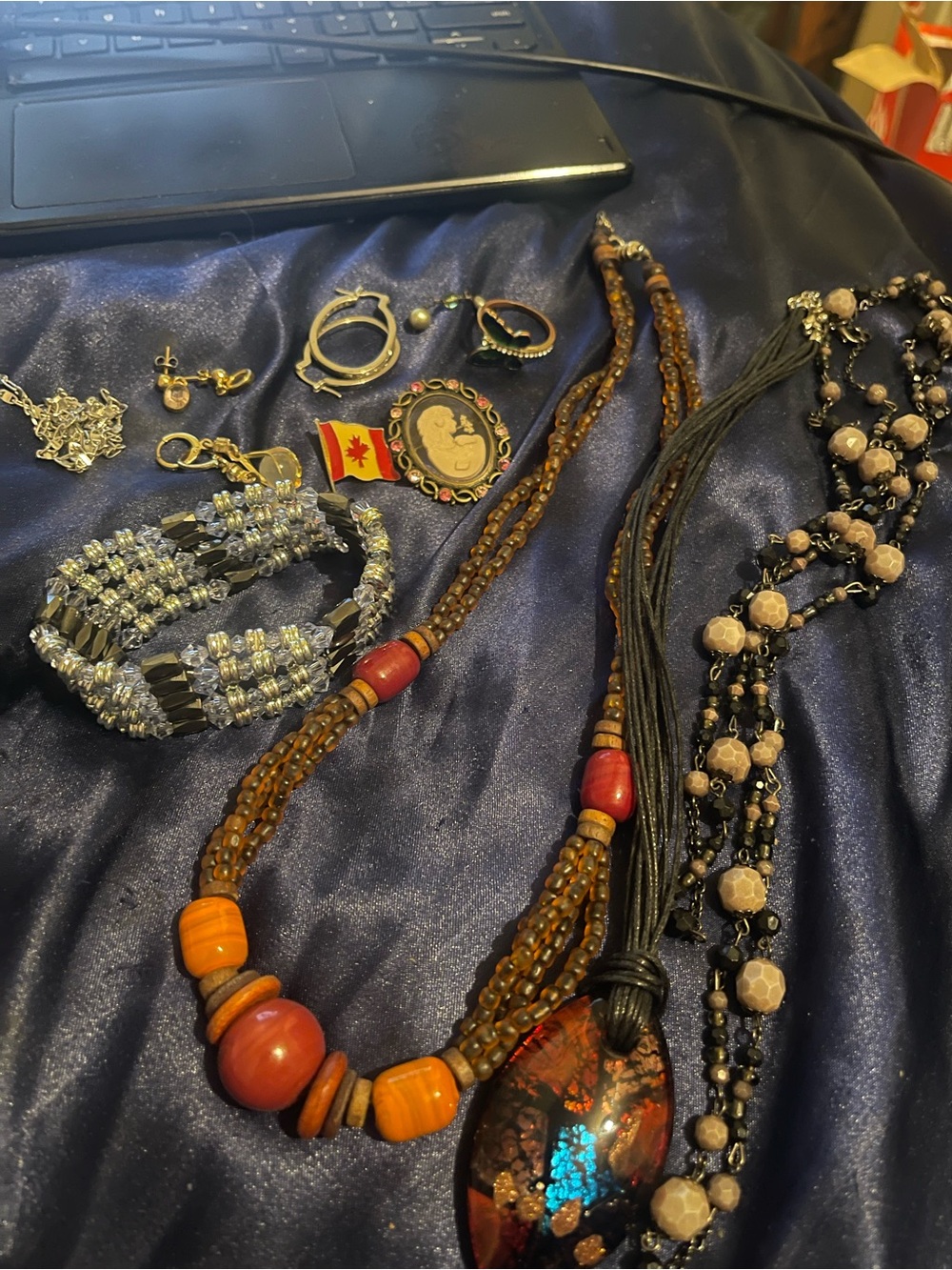 Assorted Beaded Bracelets Multicolor